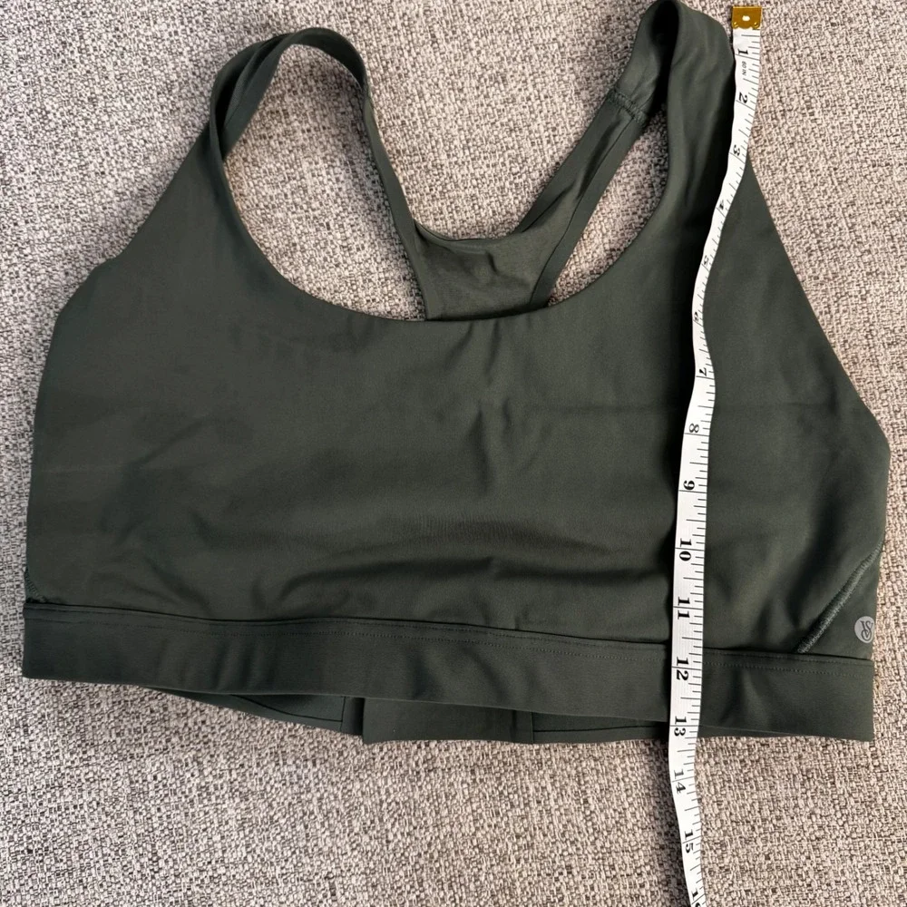 Victoria's Secret Olive Green Light Support Sports Bra Racerback Size L‎